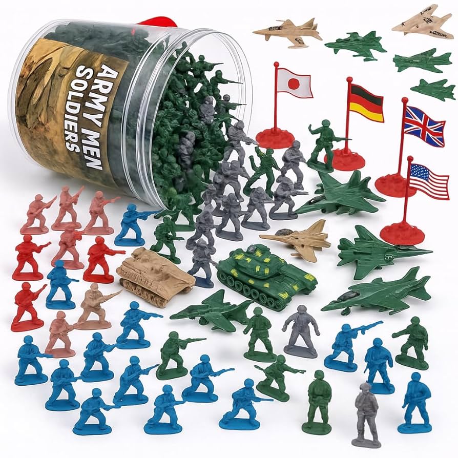 Amazon.com: Army Men Toy Soldiers Playset Bucket (73–200 PCS